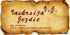 Vaskrsija Jezdić vizit kartica
